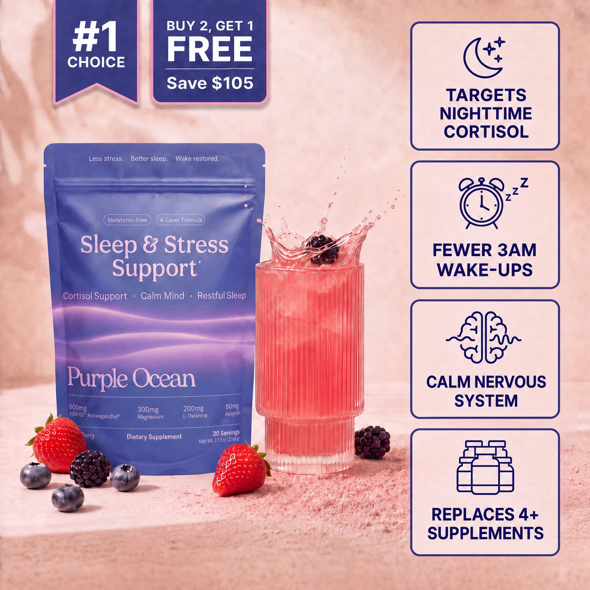 Purple Ocean Sleep & Stress Support